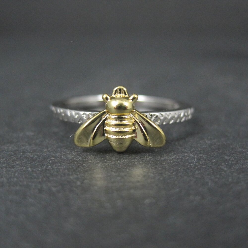 Honey Bee Ring Size 7 Sterling Silver
